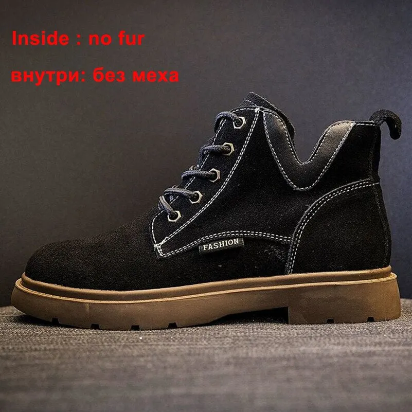 Meotina Women Genuine Leather Motorcycle Boots Round Toe Lace Up Shoes Thick Med Heel Ladies Ankle Boots 2021 Autumn Winter 40
