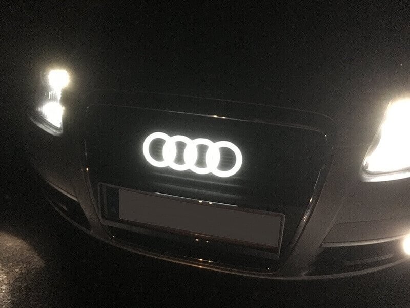 Illuminated Audi Dynamic Led Grille Logo Emblem Lights For Audi RS3 A1 A3 A4 A5 voiturehub dxncar