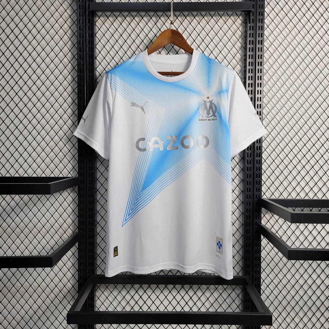 2023/2024 Olympique de Marseille Fourth Away 30th Anniversary Edition White Football Jersey mysite