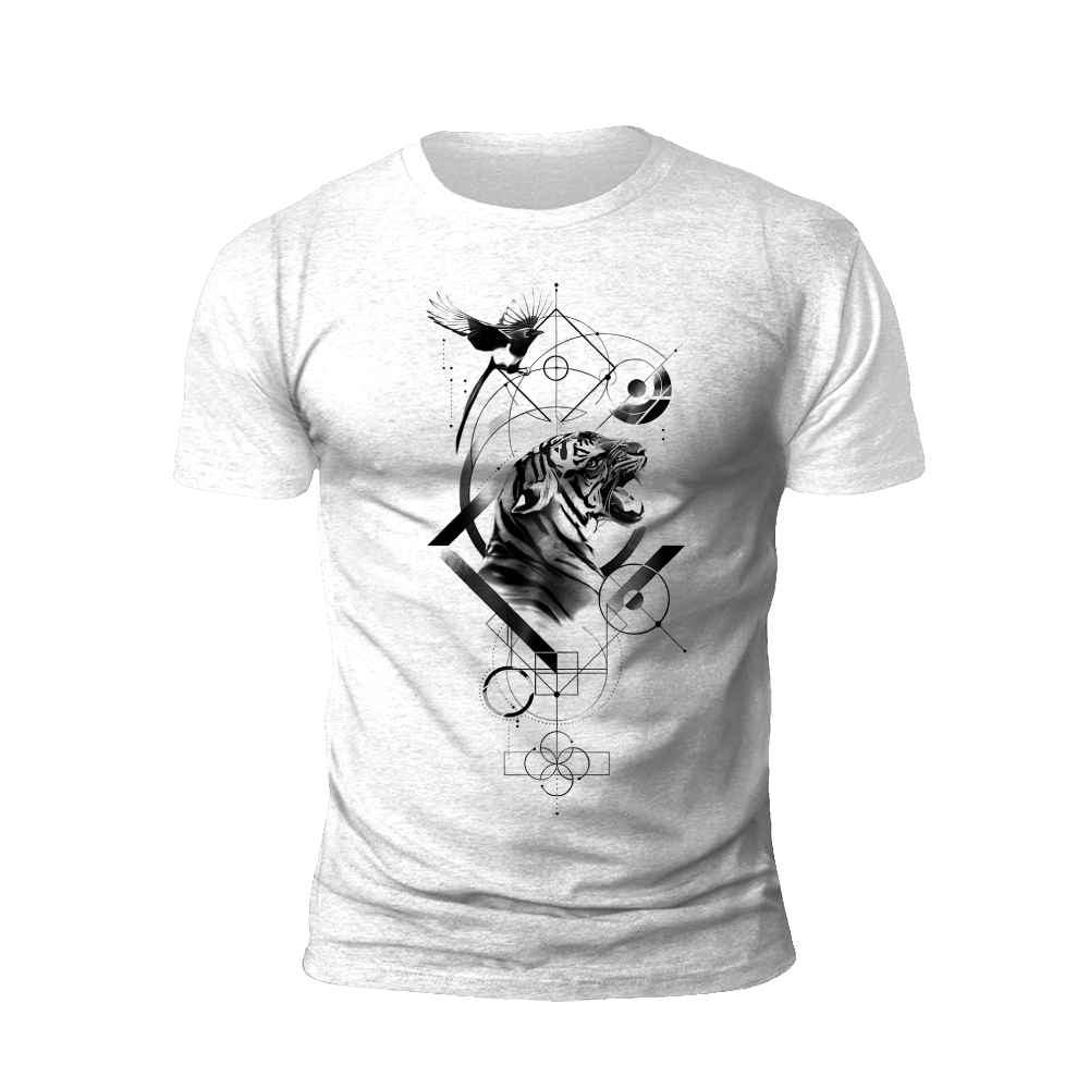 Tiger's Roar: The Harmonic Balance of Strength T-shirt
