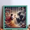 Disney Snow White And Evil Queen-14CT Stamped Cross Stitch 50*50cm/19.69*19.69in