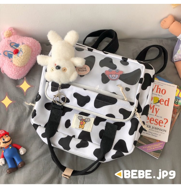 Soft Cow Pattern Backpack