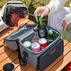 Double Layers Lunch Bag Leak Proof Hand-Held Cooler Box Portable Picnic Trip Bag