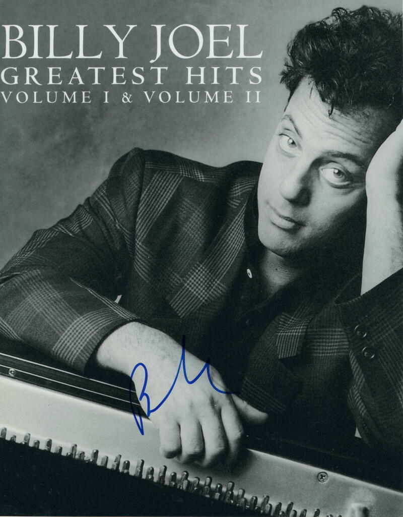 BILLY JOEL SIGNED AUTOGRAPH 11X14 Photo Poster painting - GREATEST HITS POSTER, THE PAINO MAN