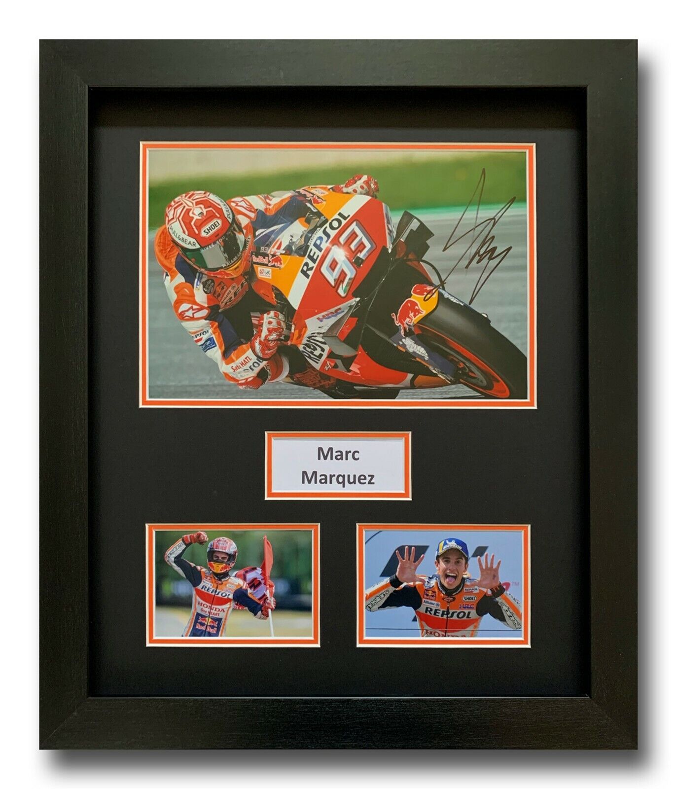 MARC MARQUEZ HAND SIGNED FRAMED Photo Poster painting DISPLAY - REPSOL HONDA - MOTOGP AUTOGRAPH