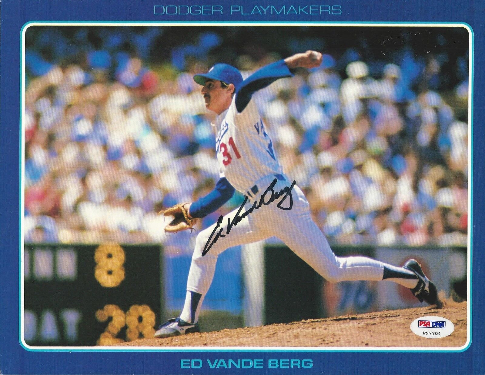 Ed Vande Berg LA Dodgers Playmakers Signed 8x10 Photo Poster painting PSA/DNA # P97704