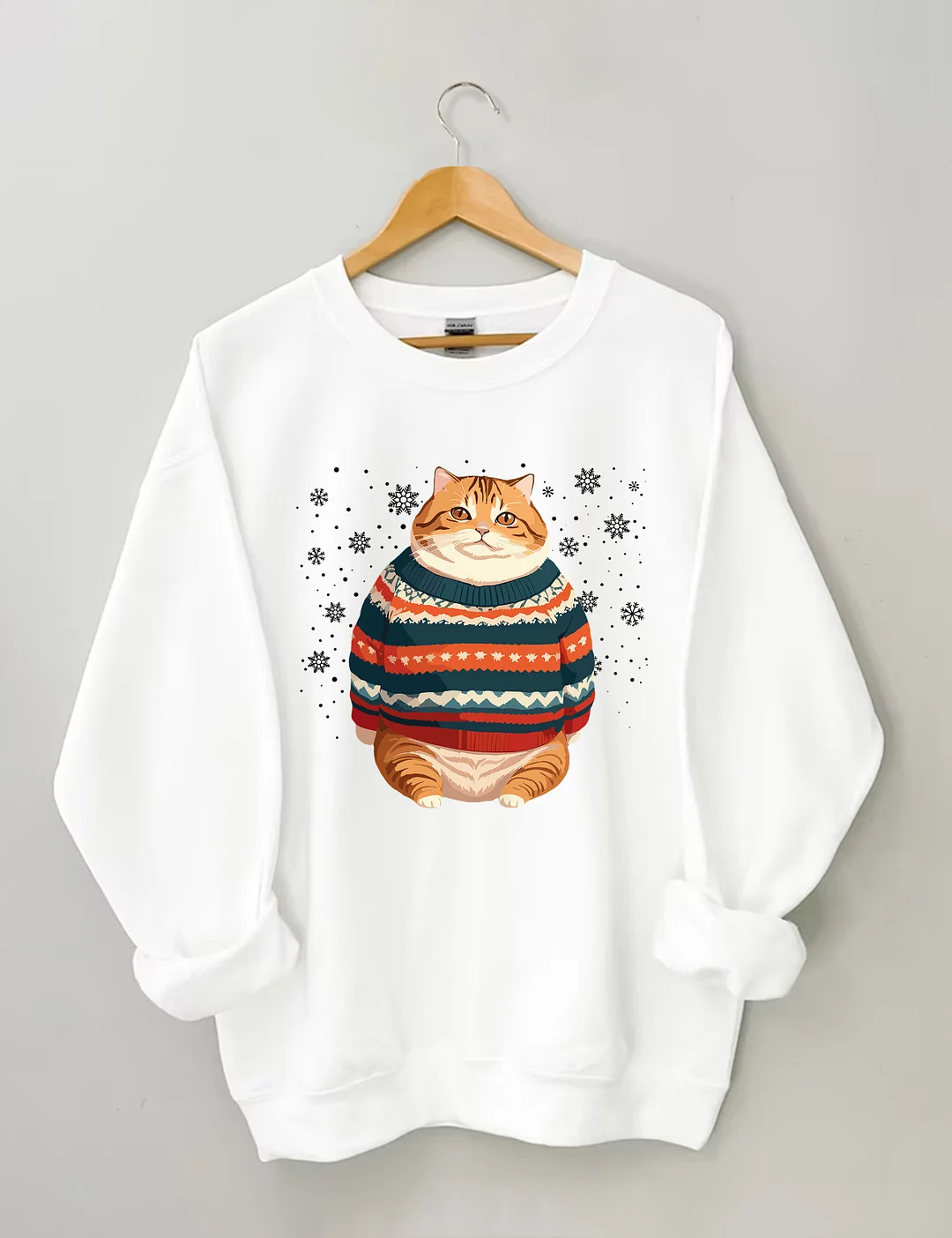 Fat Cat In Sweatshirt