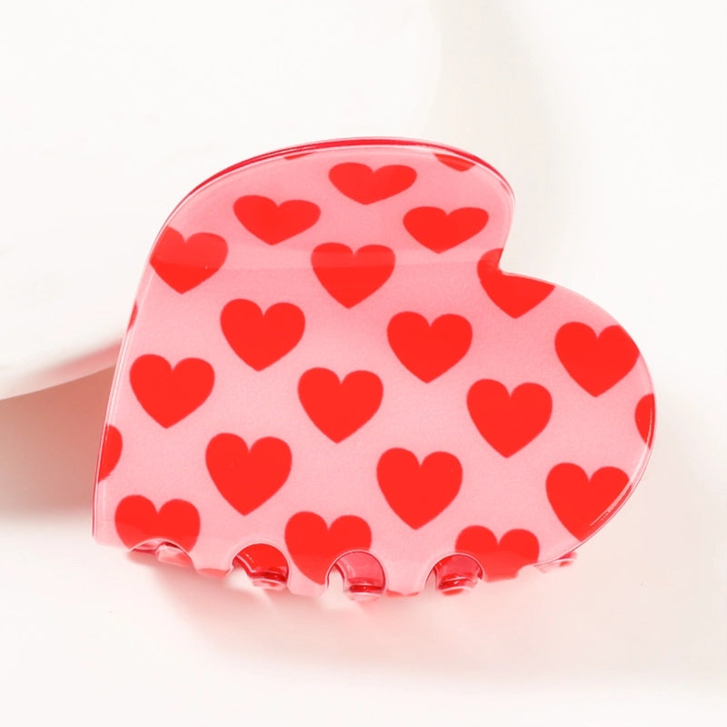 Sweet Women’s Heart Shape PVC Hair Claws