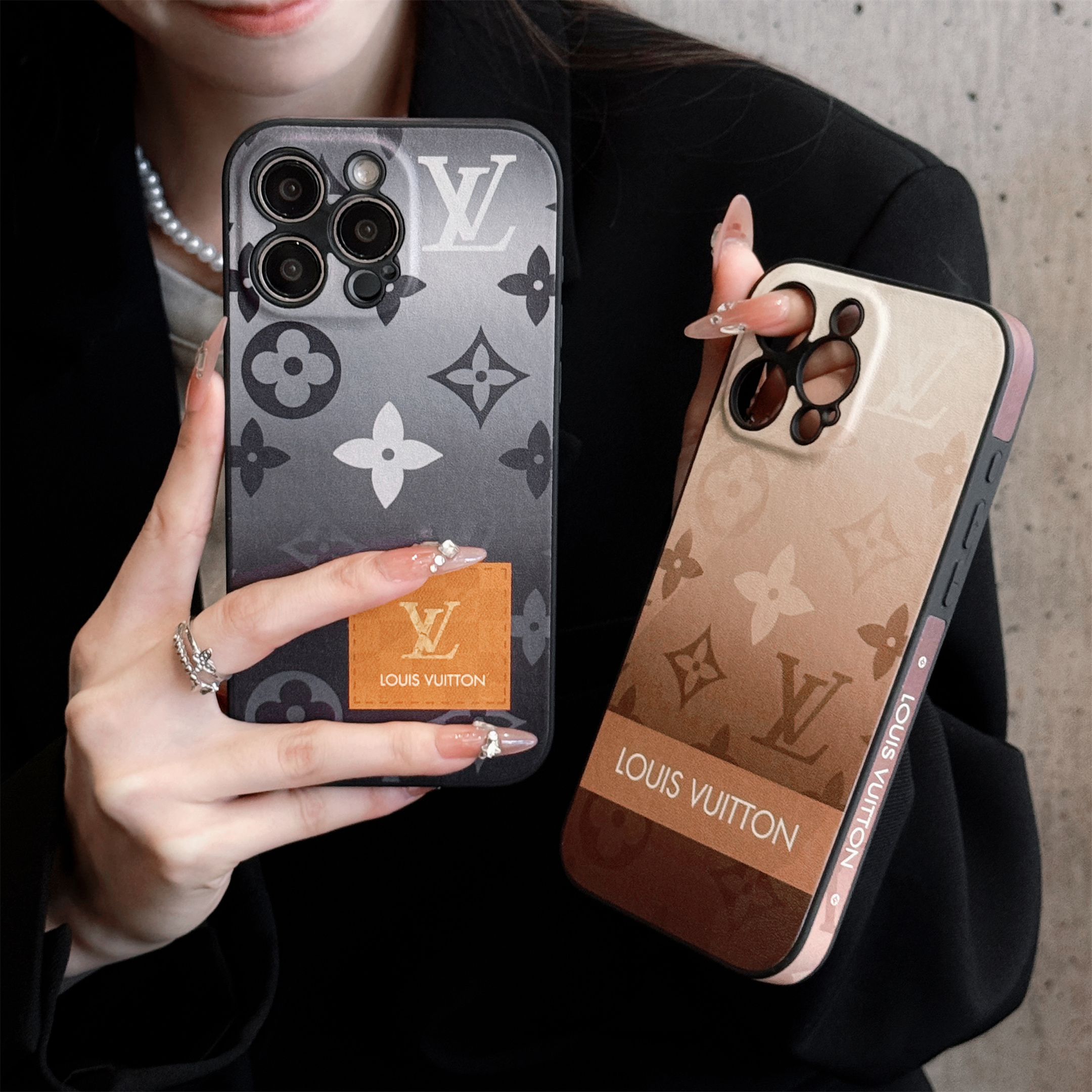 Iconic LV Monogram Canvas Luxury Leather Apple iPhone Case