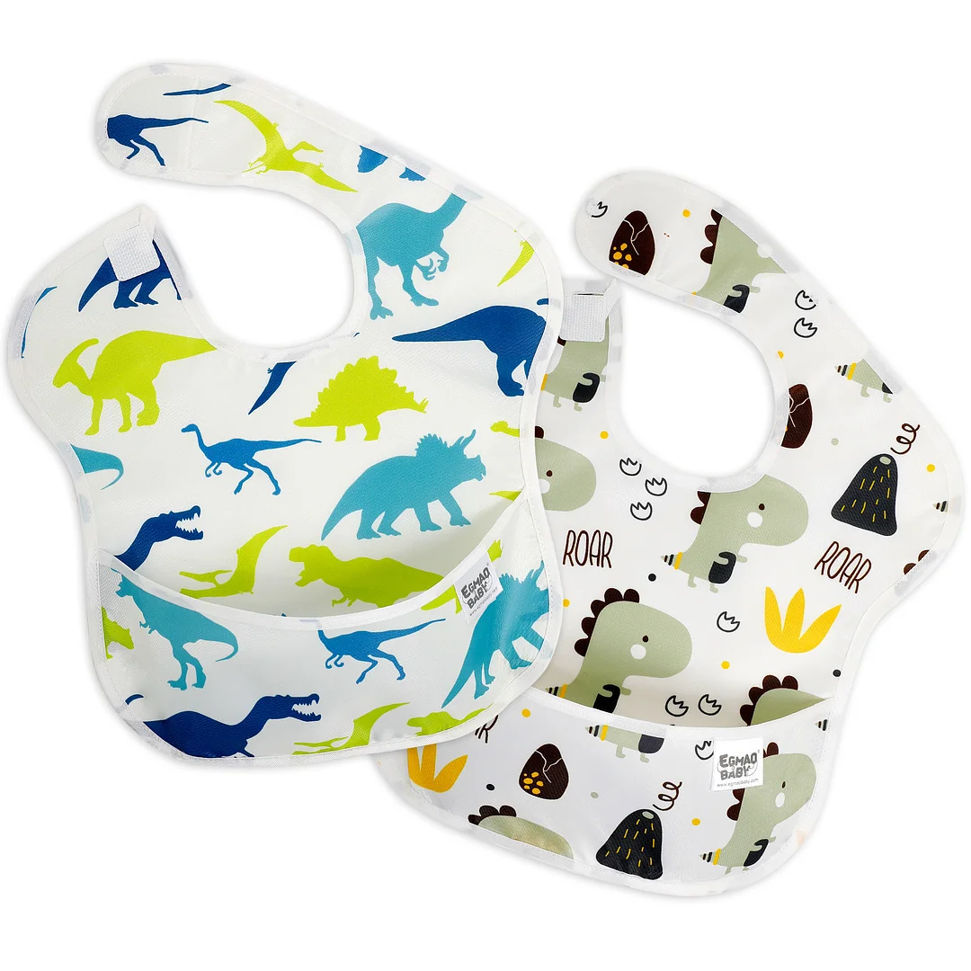 Egmao Baby Waterproof Bibs 2-Pack