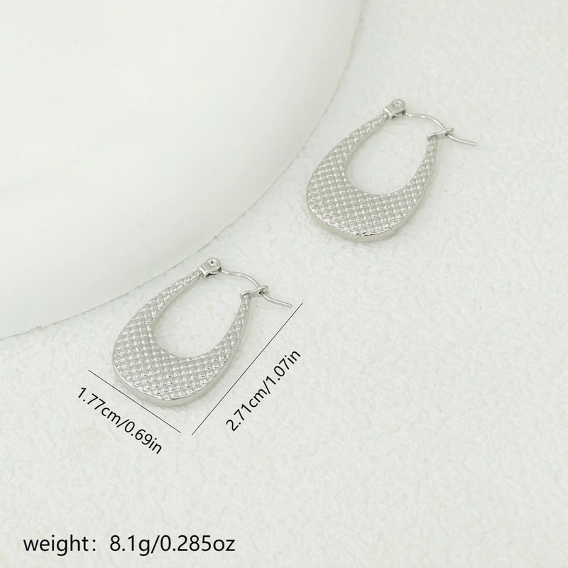 1 Pair Elegant Luxurious Sexy Geometric Polishing 304 Stainless Steel Earrings