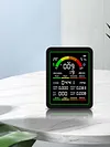 9 In 1 Multifunctional Air Quality Detector Carbon Dioxide Airs Tester Gas Detector LCD Screen Temperature/Humidity Tester Noise/CO2/TVOC/AQI/C6H6/HCHO/CO Detect