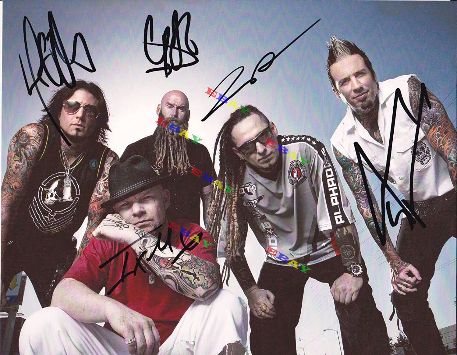 Five Finger Death Punch Autographed signed 8x10 Photo Poster painting Reprint