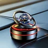 Solar Car Air Freshener Rotating Car Aromatherapy Diffuser Air Purifier (Black)