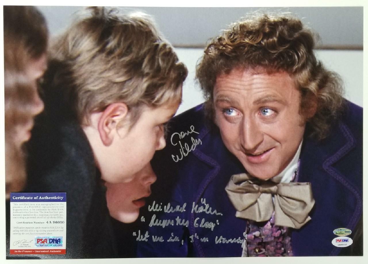 Gene Wilder & Michael Bollner signed Willy Wonka 12x17 Photo Poster painting Poster ~ PSA COA