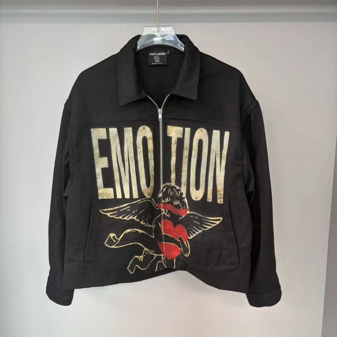 MIXED & EMOTION Alphabet Angel Removable Tooling Jacket Men's and Women ...