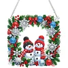 Acryl Weihnachten Schneemann Kranz - 5d DIY Handwerk Anhänger