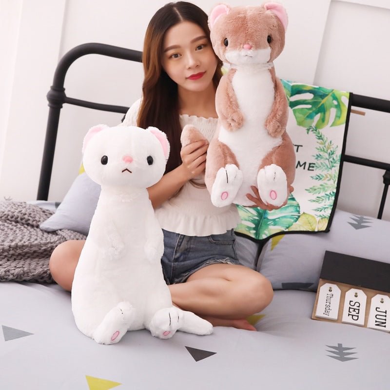 Ferret Stuffed Animal Kawaii Soft Cuddly Plush Toy