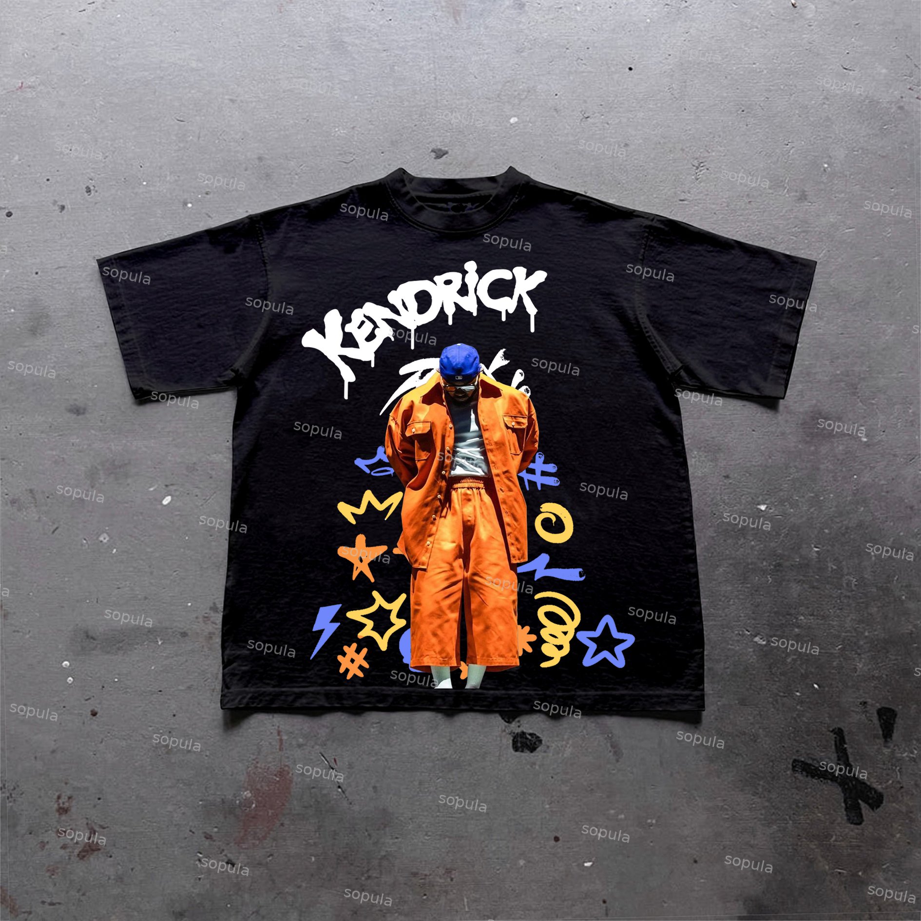 Sopula Street Rap Graphics Print Cotton T-Shirt - SOPULA