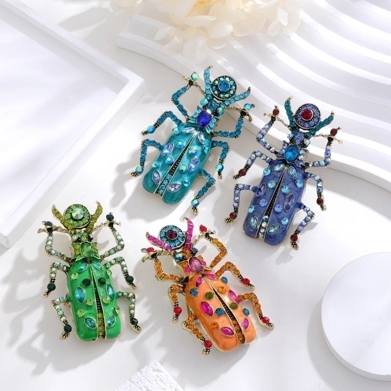 Ig Style Animal Flower Alloy Enamel Inlay Rhinestones Women’s Brooches