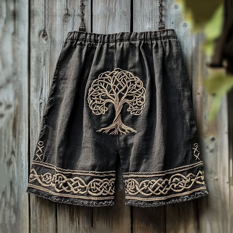 Men's Celtic Knot Tree Of Life Totem Line Shorts