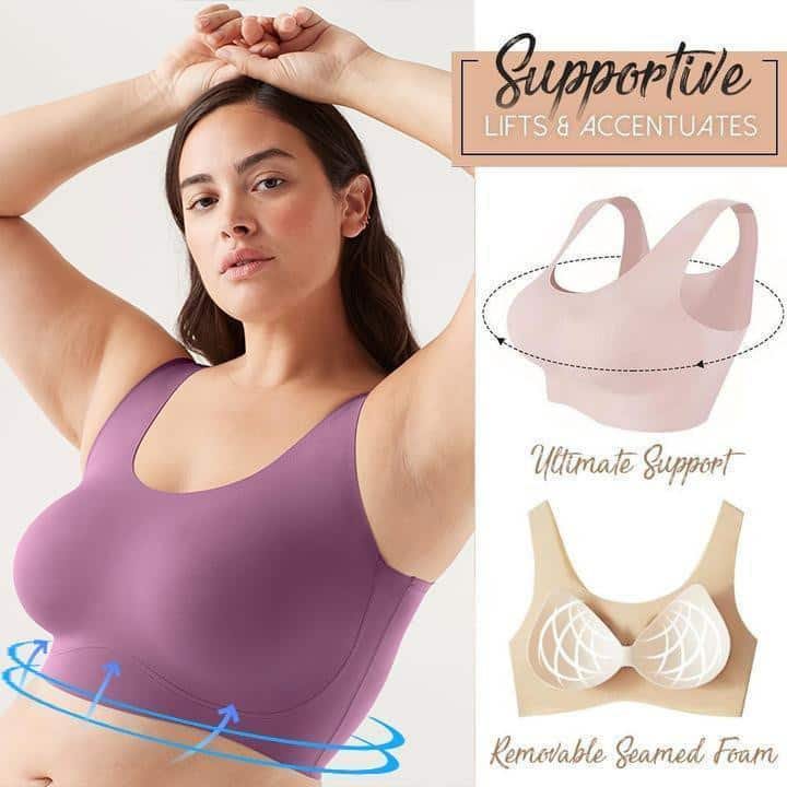 ULTRA COMFORT SEAMLESS SHAPING WIREFREE SUPPORT BRA PLUS SIZES