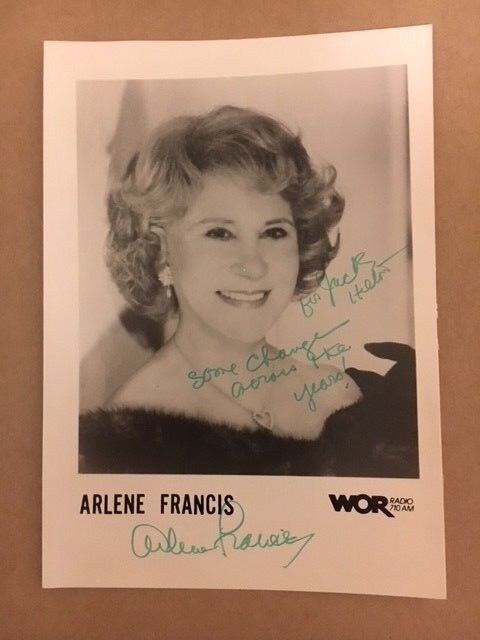 Arlene Francis Boldly Signed 5x7 Sharp Photo Poster painting Auction COA