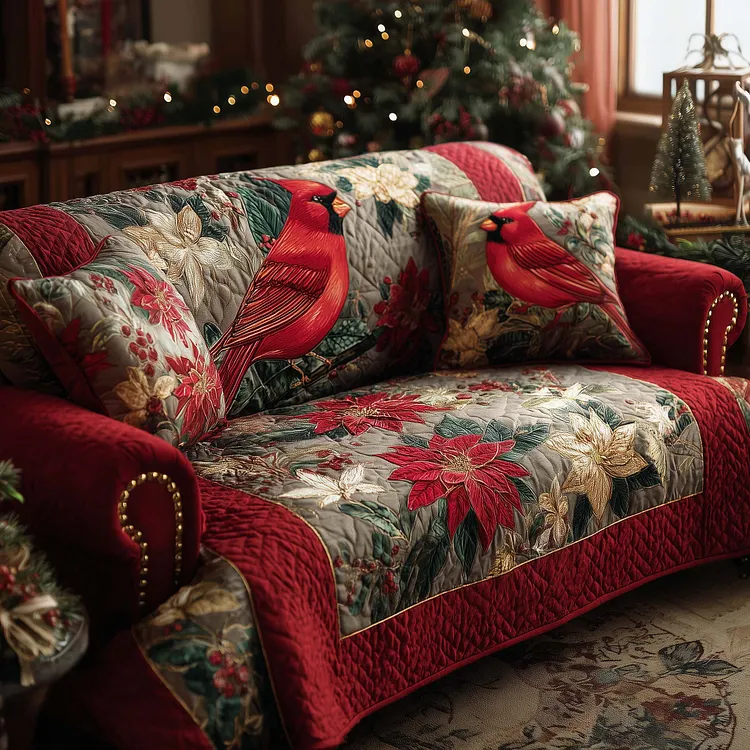 Cardinal Charm Quilted Sofa Cover GFTOHD11900