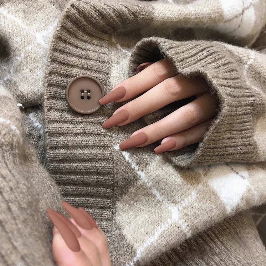 24Pcs ABS Matte Red Black White False nails with Nail extension Fingernails fake nail supplies for professionals nail salon-Nail Inspo