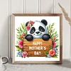 Diamond Painting -5D Full Round Drill Panda Mothers Day Slogan