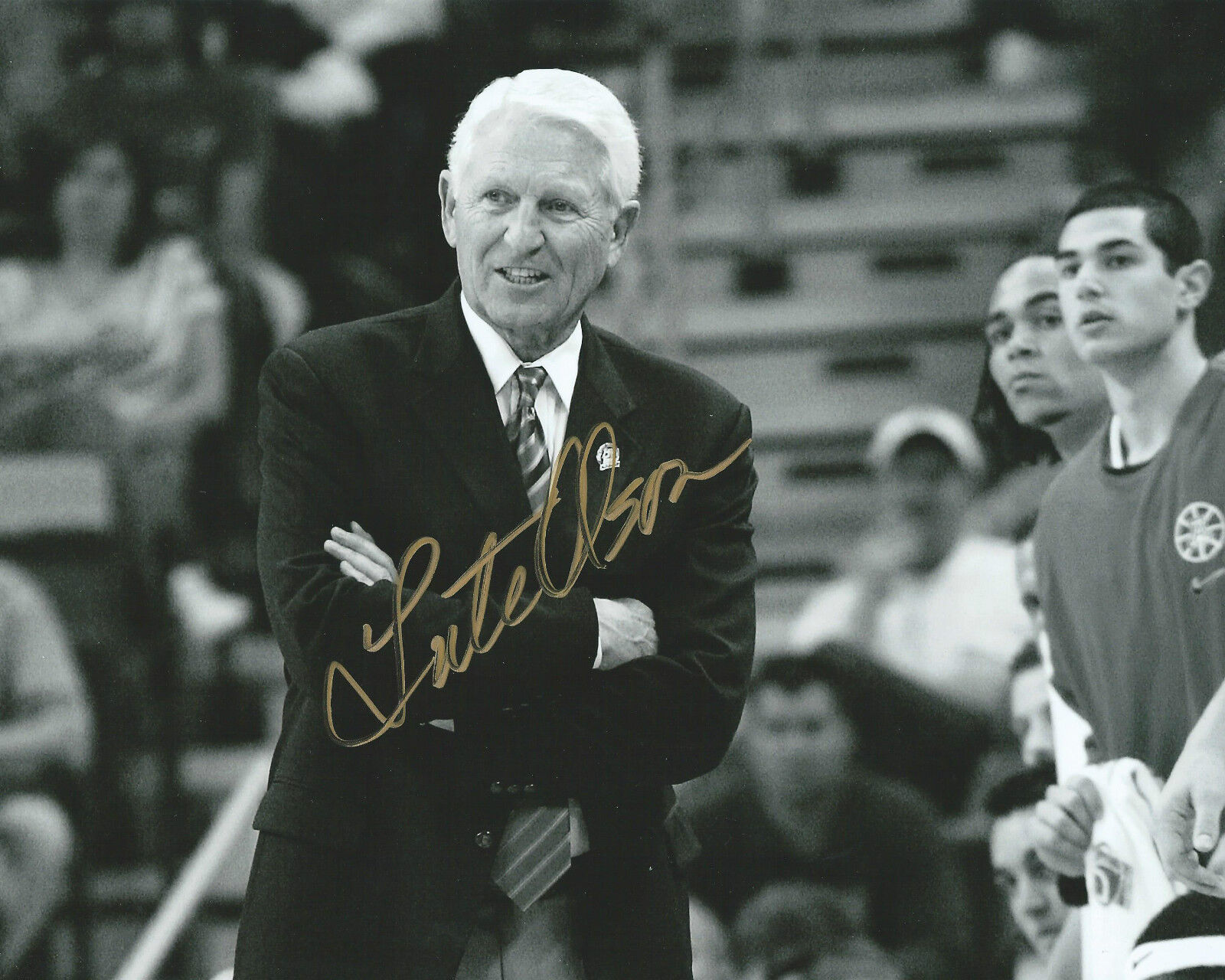 **GFA University of Arizona *LUTE OLSON* Signed 8x10 Photo Poster painting O4 COA**