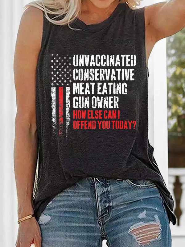 Unvaccinated Conservative Meat Eating Gun Owner Tank