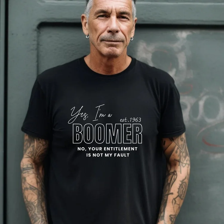 Boomer shirt, Proud boomer Tshirt, yes I'm a boomer, Ageism protest t-shirt, gift for baby boomer generation, retirement tee