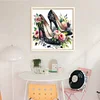 Flower High Heels-11CT Stamped Cross Stitch 40*40cm/15.75*15.75in