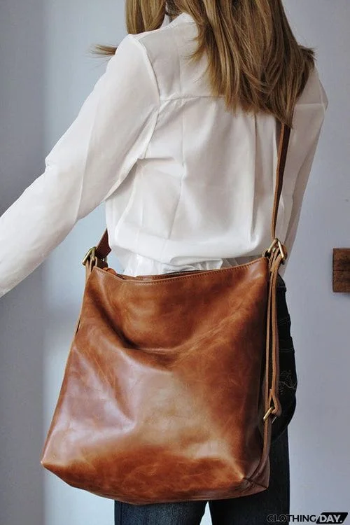 Leather Convertible Backpack