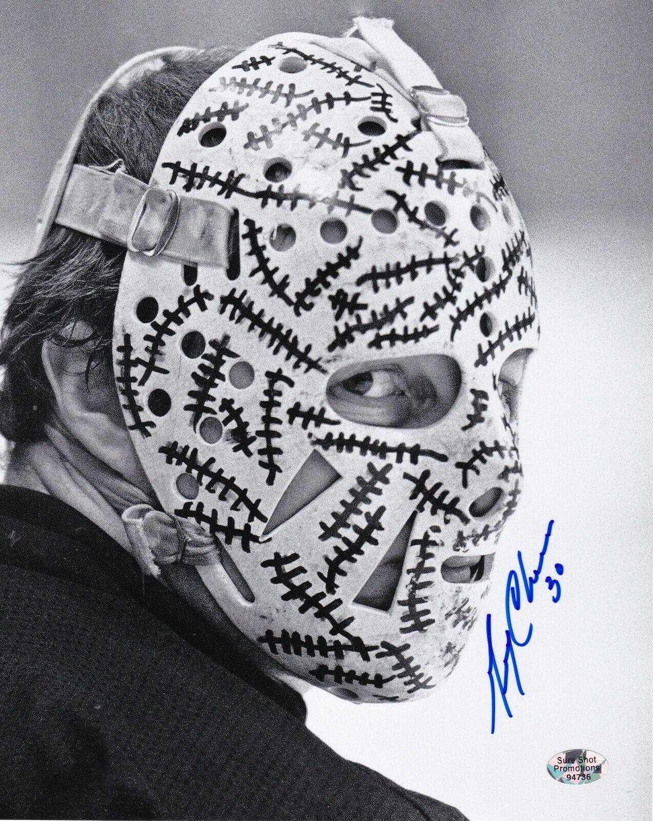 GERRY CHEEVERS BOSTON BRUINS ACTION SIGNED 8x10