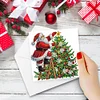 (US Only)6PCS DIY Santa Claus Diamond Art Greeting Cards Congratulations Cards & Gifts