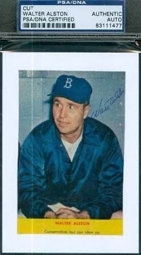 Walt Alston Signed 50`s Photo Poster painting Psa/dna Autograph Authentic