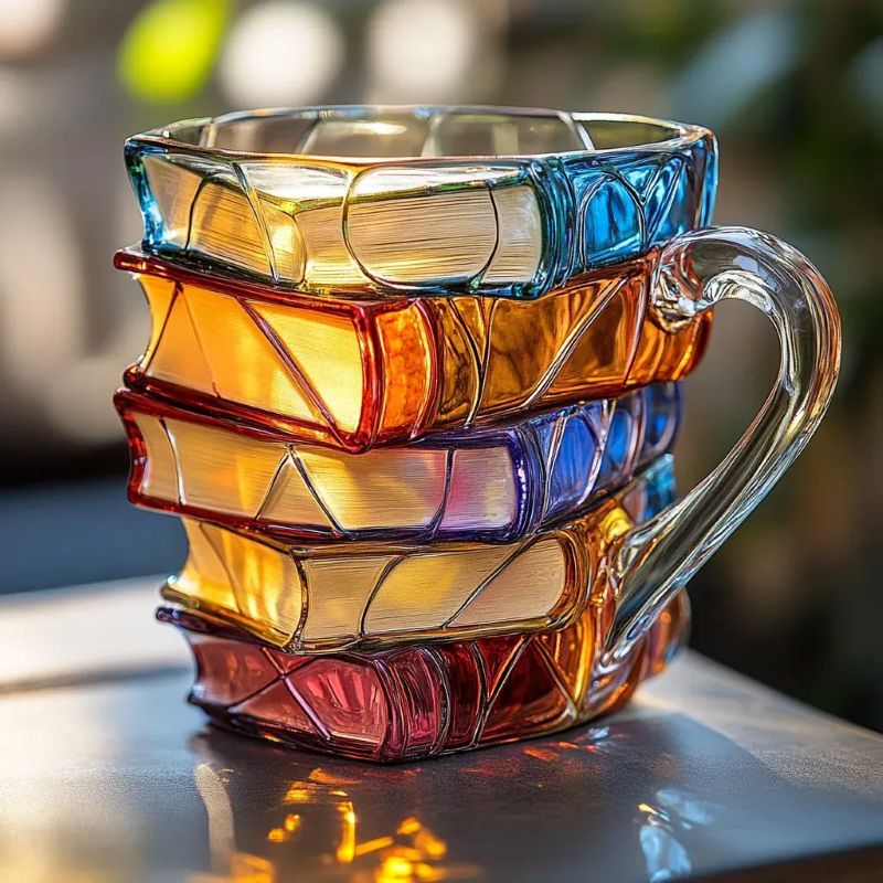 Unique Gift Painted Book Mug