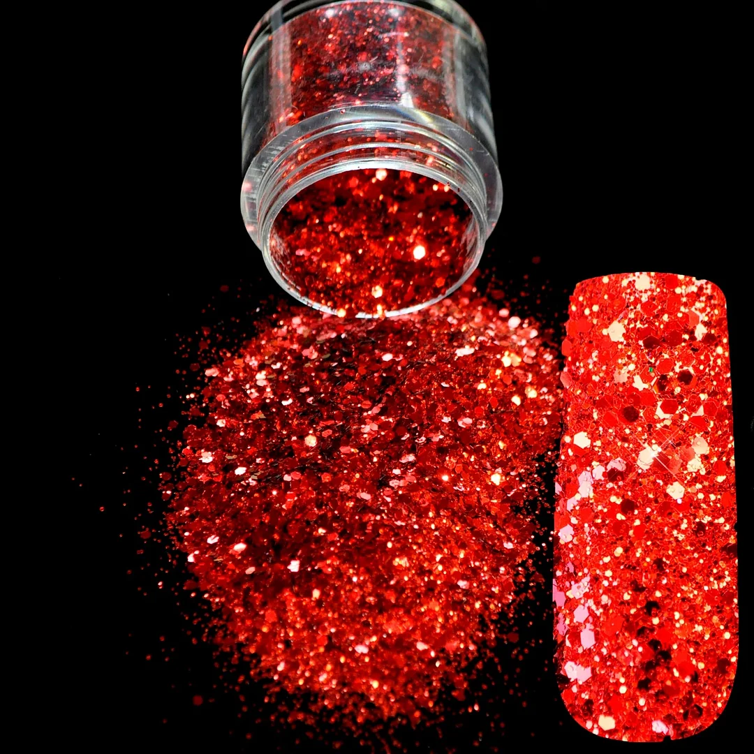 Snow White Glitter Nail Art Tool DIY Glitter Mix Manicure 3D Powder Small Pentagon Sequins Nail Supplies Decoration 270-Nail Inspo