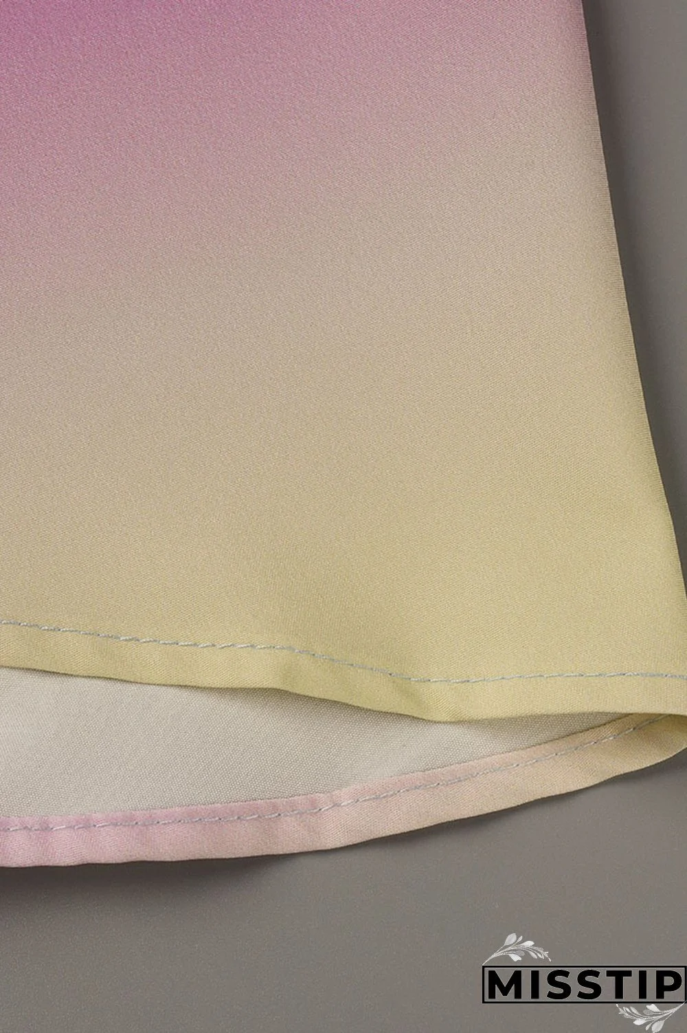 Gradient Color Fashion Casual Print Bandage Backless Halter Sleeveless Dress Dresses