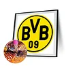 5D DIY Diamond Painting Kits Vollrundbohrer Dortmund Fu&szlig;ball Team Logo Mosaik