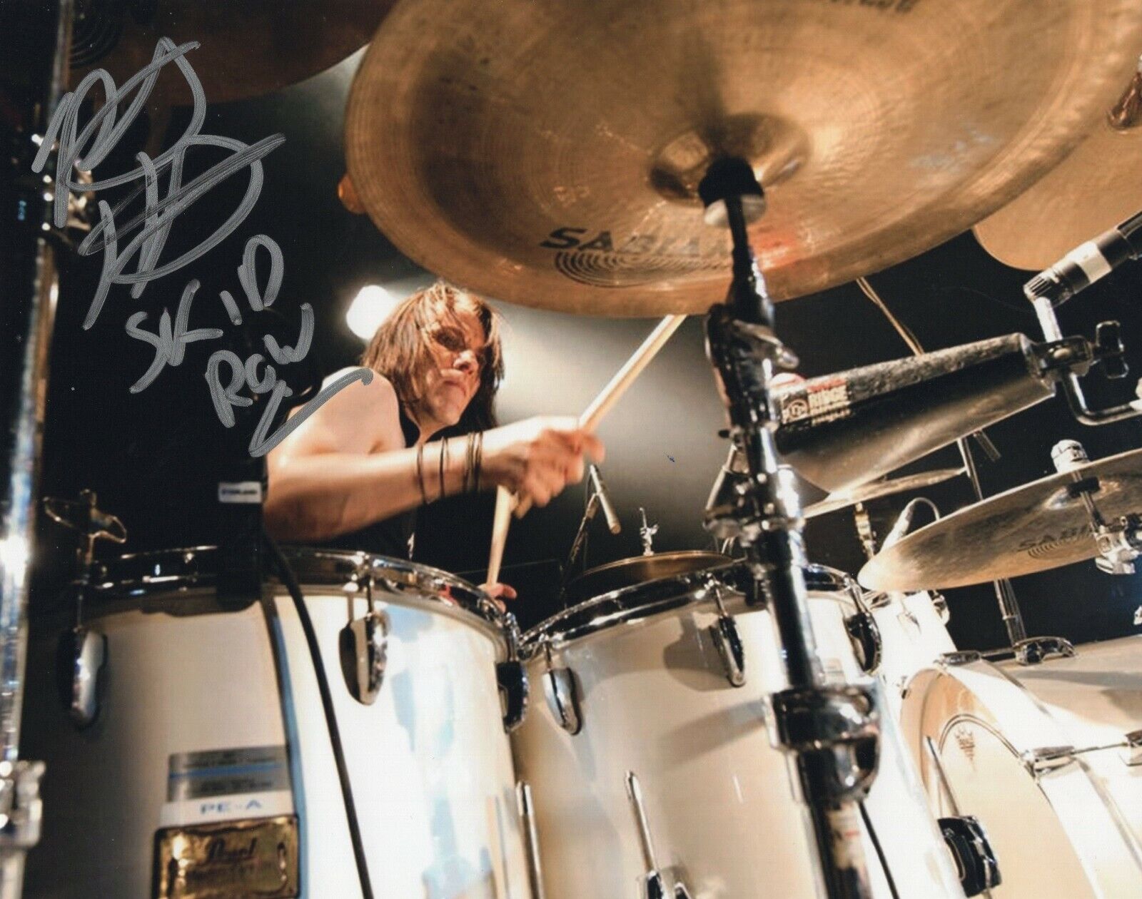 Rob Hammersmith Signed 8x10 Photo Poster painting w/COA Skid Row Drummer #1