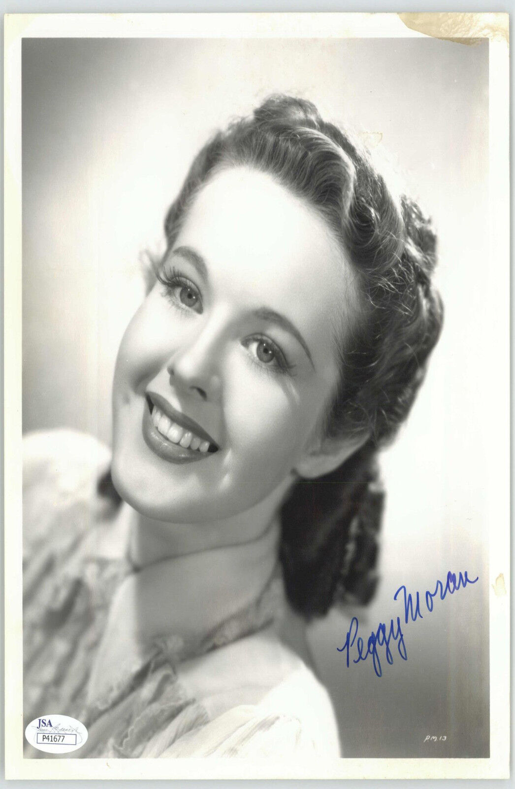 PEGGY MORAN, ACTRESS (DECEASED) SIGNED 8X10 JSA AUTHENTICATED COA P41677