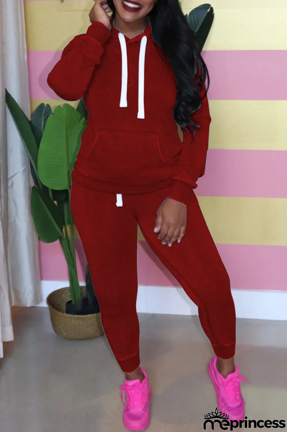 Grey Casual Solid Hooded Collar Plus Size