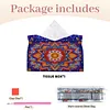 (24cm)Diamond Art Tissue Box Cover DIY PU Desktop Organizer Large(Mandala)