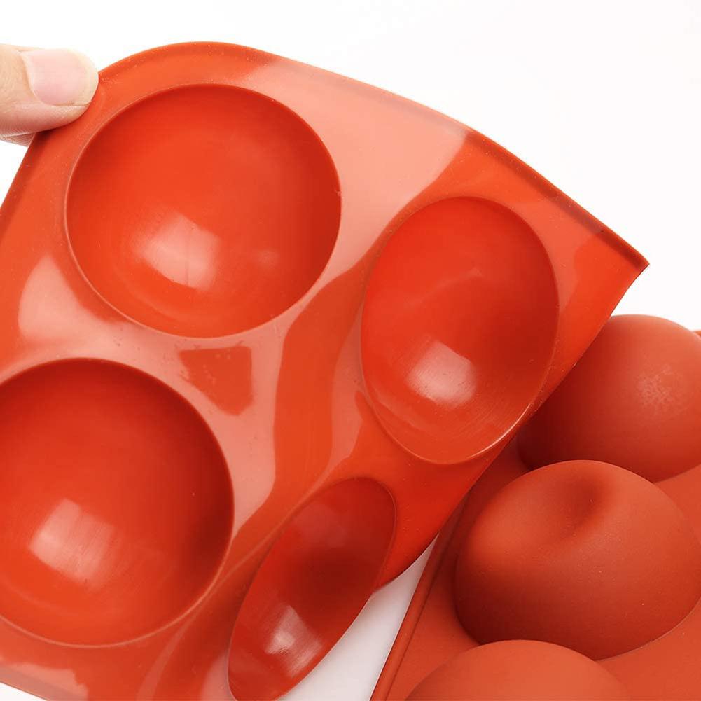 

6 Grids Small Round Silicone Chocolate Mould Non-stick Cake Mold (Red), 501 Original