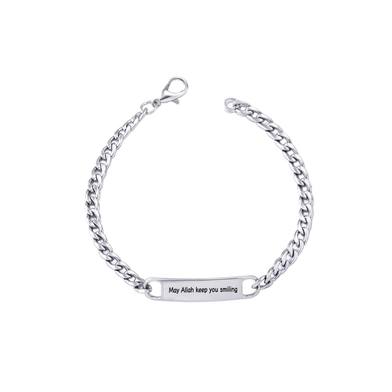 Muslim Allah Letter Stainless Steel Id Bracelet