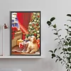 (40*60cm)Christmas Dog and Gifts - Full Round Drill Diamond Painting