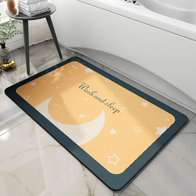 Athvotar Bath Mat Bathroom Carpet Water Absorption Non-slip Absorbent Diatom Mud Soft Washable Rug Toilet Floor Mat Home Textile
